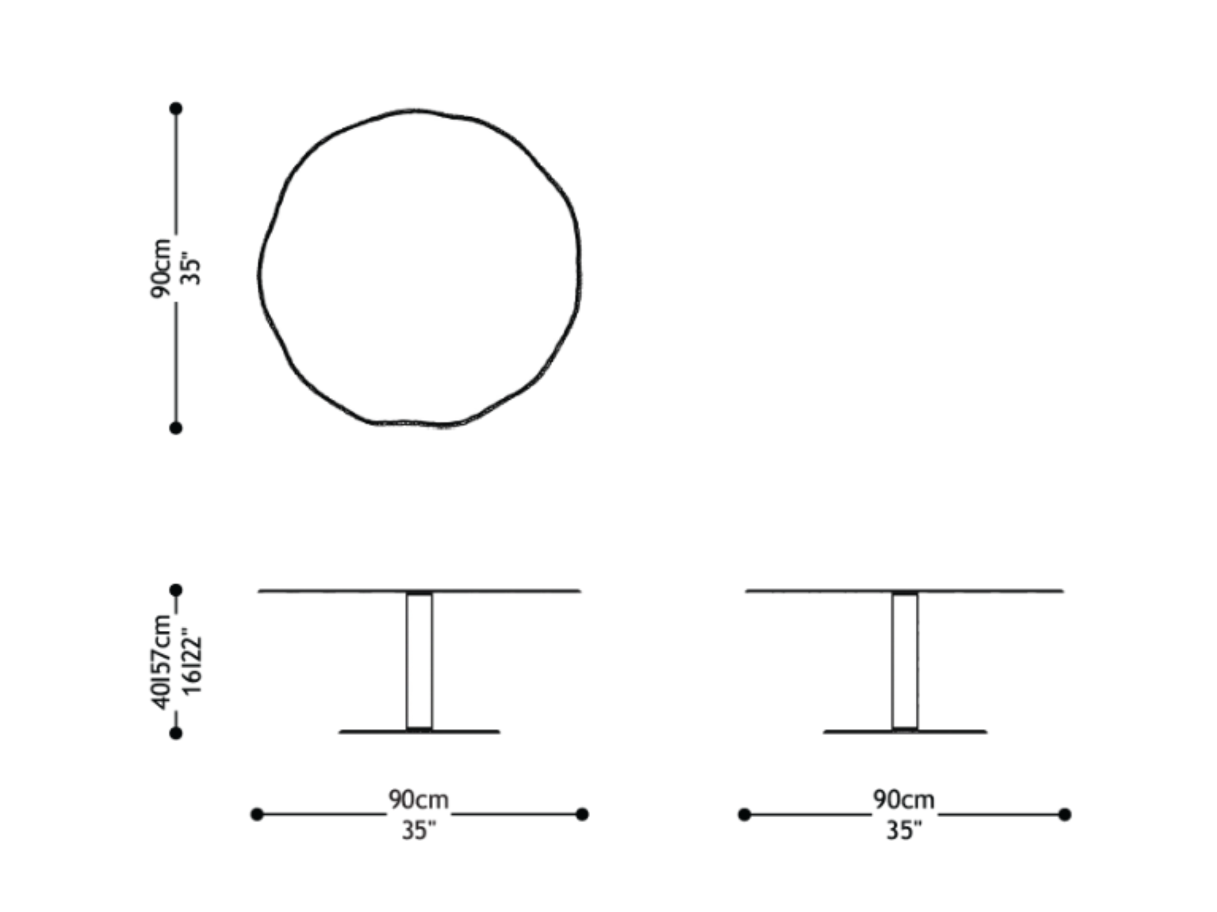 Imagen de las dimensiones principales del producto